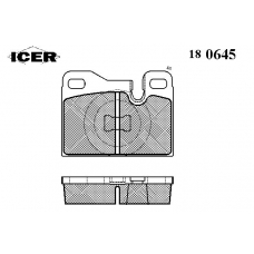 180645 ICER Комплект тормозных колодок, дисковый тормоз