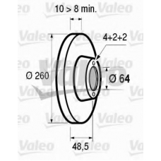 186437 VALEO Тормозной диск