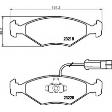 8DB 355 008-391 HELLA Комплект тормозных колодок, дисковый тормоз