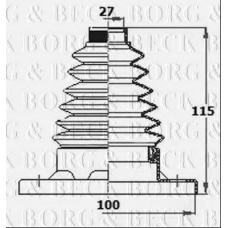 BCB6134 BORG & BECK Пыльник, приводной вал