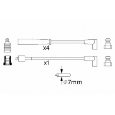 0 986 356 873 BOSCH Комплект проводов зажигания