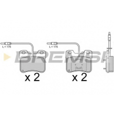 BP2344 BREMSI Комплект тормозных колодок, дисковый тормоз