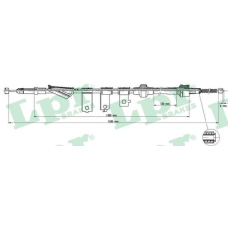C1280B LPR Трос, стояночная тормозная система