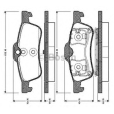 0 986 TB2 838 BOSCH Комплект тормозных колодок, дисковый тормоз