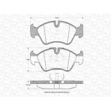 363702160258 MAGNETI MARELLI Комплект тормозных колодок, дисковый тормоз