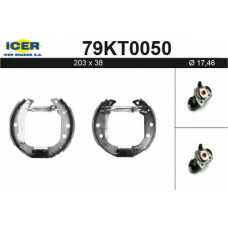 79KT0050 ICER Комплект тормозных колодок