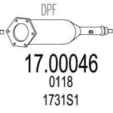 17.00046 MTS Сажевый / частичный фильтр, система выхлопа ог