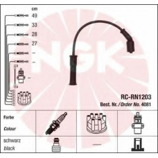 4081 NGK Комплект проводов зажигания