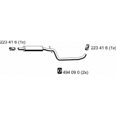 155212 ERNST Средний глушитель выхлопных газов