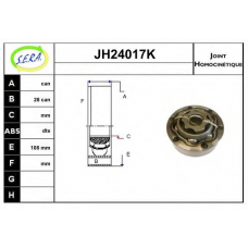JH24017K SERA Шарнирный комплект, приводной вал
