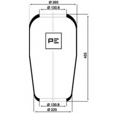 084.016-70A PE Automotive Кожух пневматической рессоры