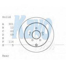 BR-5768 KAVO PARTS Тормозной диск