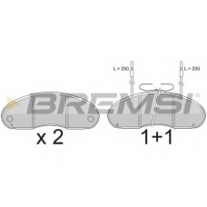 BP7242 BREMSI Комплект тормозных колодок, дисковый тормоз