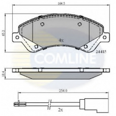 CBP21511 COMLINE Комплект тормозных колодок, дисковый тормоз