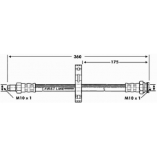 FBH6777 FIRST LINE Тормозной шланг