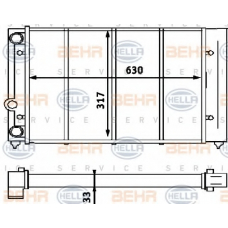 8MK 376 715-064 HELLA Радиатор, охлаждение двигателя