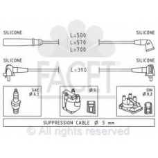 4.9436 FACET Комплект проводов зажигания