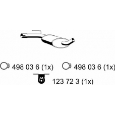 133180 ERNST Средний глушитель выхлопных газов