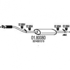 01.80080 MTS Средний глушитель выхлопных газов