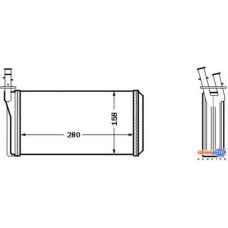 8FH 351 308-401 HELLA Теплообменник, отопление салона
