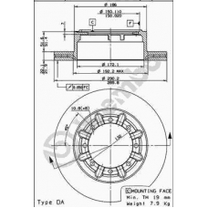 09.7263.20 BREMBO Тормозной диск