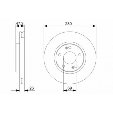 0 986 479 368 BOSCH Тормозной диск