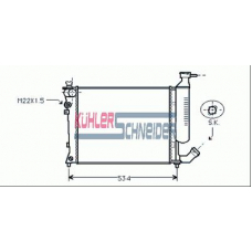 1510101 KUHLER SCHNEIDER Радиатор, охлаждение двигател
