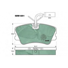 GDB1251 TRW Комплект тормозных колодок, дисковый тормоз