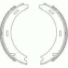 Z4094.02 WOKING Комплект тормозных колодок, стояночная тормозная с
