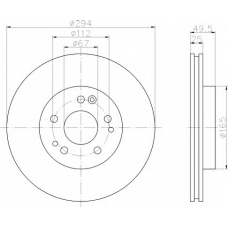 8DD 355 103-031 HELLA Тормозной диск