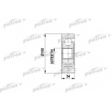 PCV3010 PATRON Шарнирный комплект, приводной вал