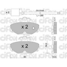 822-095-1K CIFAM Комплект тормозных колодок, дисковый тормоз