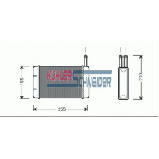 1892001 KUHLER SCHNEIDER Теплообменник, отопление салона