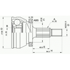 CVJ5170.10 OPEN PARTS Шарнирный комплект, приводной вал