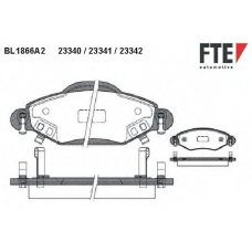BL1866A2 FTE Комплект тормозных колодок, дисковый тормоз