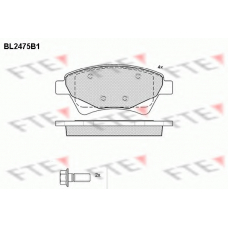 BL2475B1 FTE Комплект тормозных колодок, дисковый тормоз