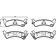 8DB 355 013-091 HELLA Комплект тормозных колодок, дисковый тормоз