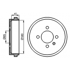 0 986 477 105 BOSCH Тормозной барабан