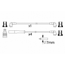 0 986 357 214 BOSCH Комплект проводов зажигания