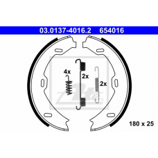 03.0137-4016.2 ATE Комплект тормозных колодок, стояночная тормозная с