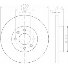 8DD 355 115-281 HELLA Тормозной диск