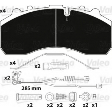 882201 VALEO Комплект тормозных колодок, дисковый тормоз