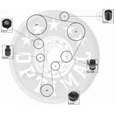 SK-1258 OPTIMAL Комплект ремня грм