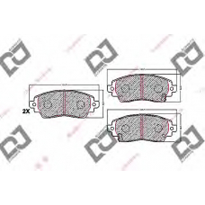 BP1631 DJ PARTS Комплект тормозных колодок, дисковый тормоз