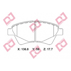 BP2239 DJ PARTS Комплект тормозных колодок, дисковый тормоз