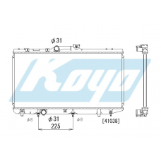 PA010289 KOYO P-tank corrugate-fin ass'y