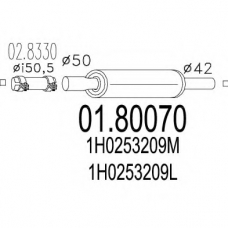 01.80070 MTS Средний глушитель выхлопных газов