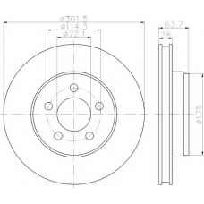 8DD 355 119-241 HELLA Тормозной диск