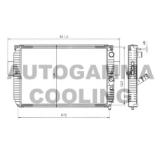 403494 AUTOGAMMA Радиатор, охлаждение двигателя