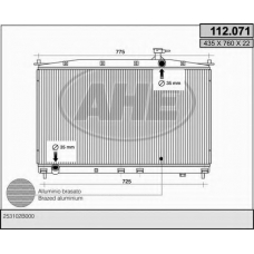 112.071 AHE Радиатор, охлаждение двигателя